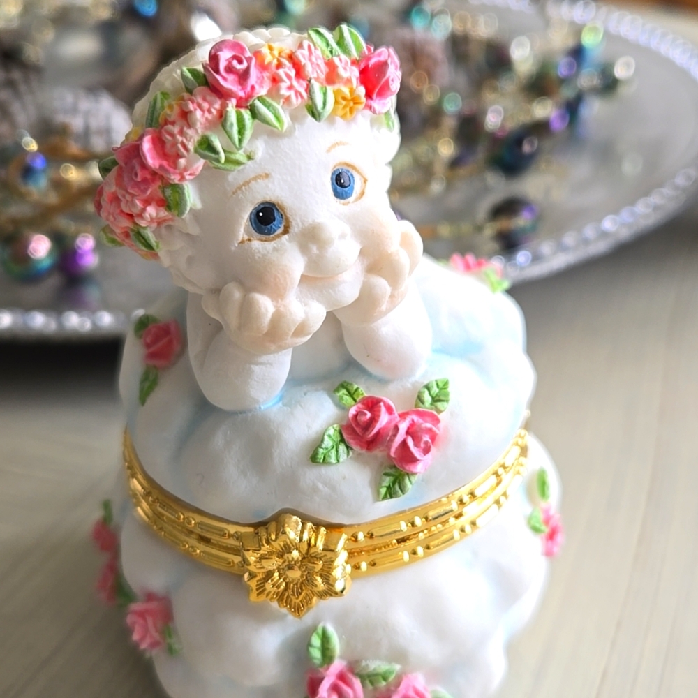 VINTAGE DREAMSICLES "GUARDIAN ANGEL" TRINKET BOX - Picture 2 of 7